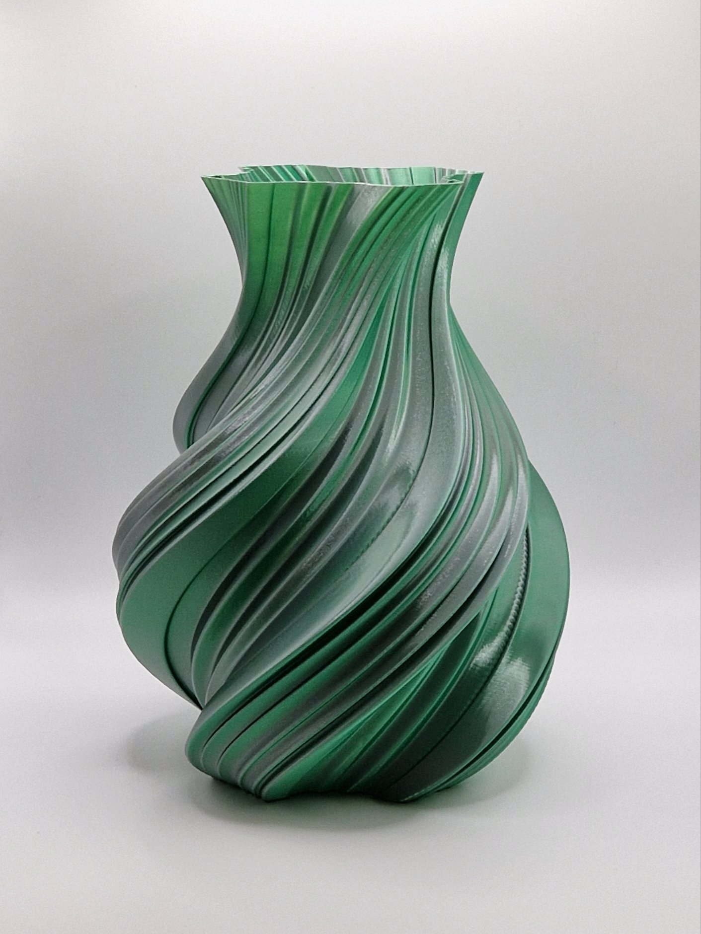 groen grijze twist vaas