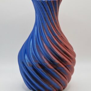 Rood Blauwe getwiste vaas